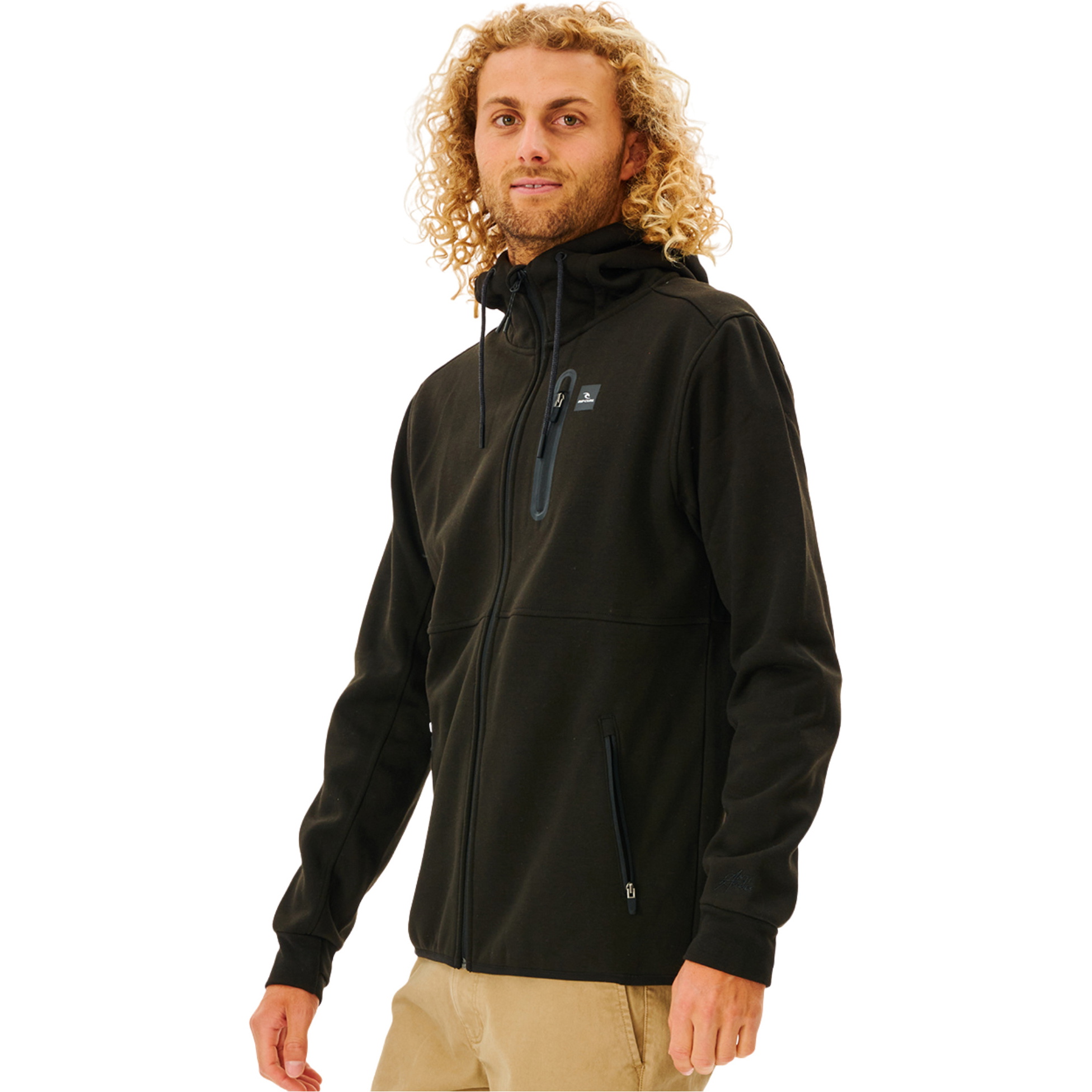 2026 Rip Curl Mens Departed Anti-Series Fleece CFEDB9 - Black